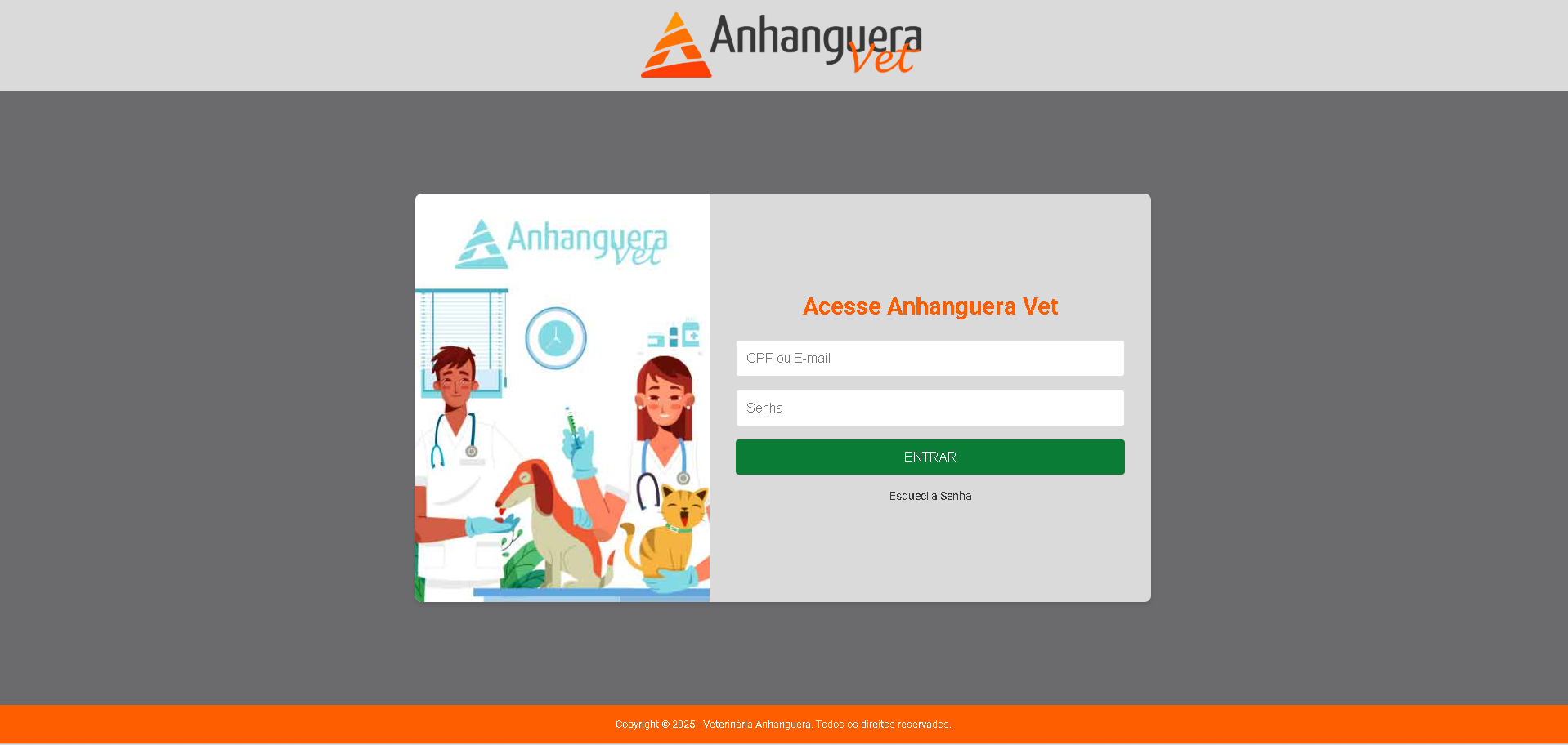 Tela de Login do Sistema